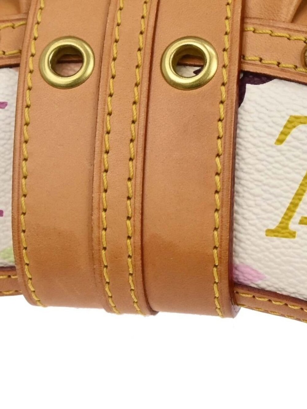 Louis Vuitton White Monogram Multicolor Leonor Handbag M92398 CA1004 146334 - Picture 4 of 12